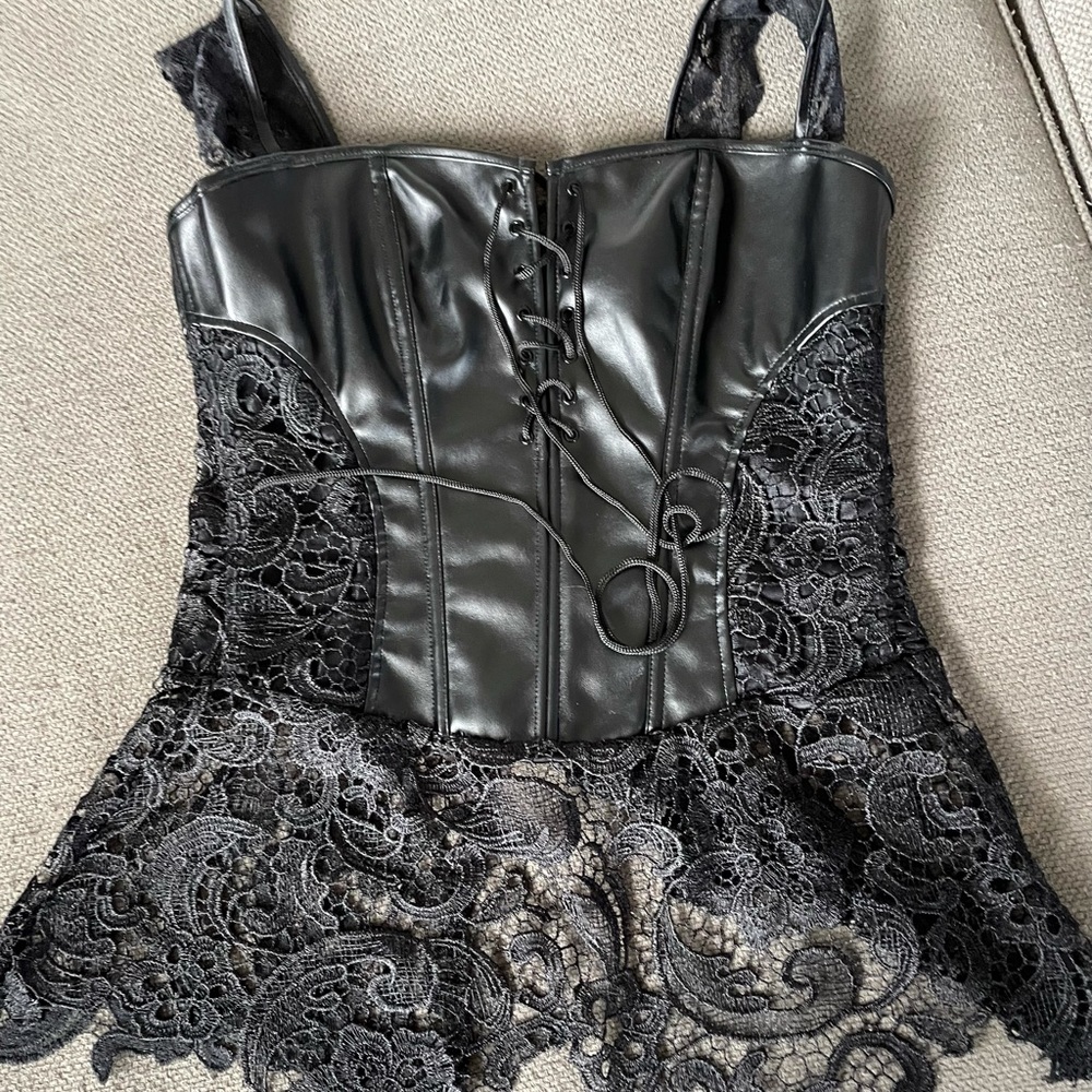 Leather & Lace Bustier